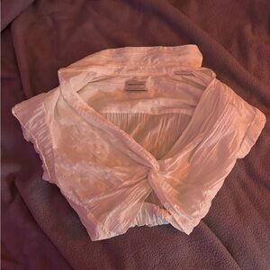 White Cropped Blouse